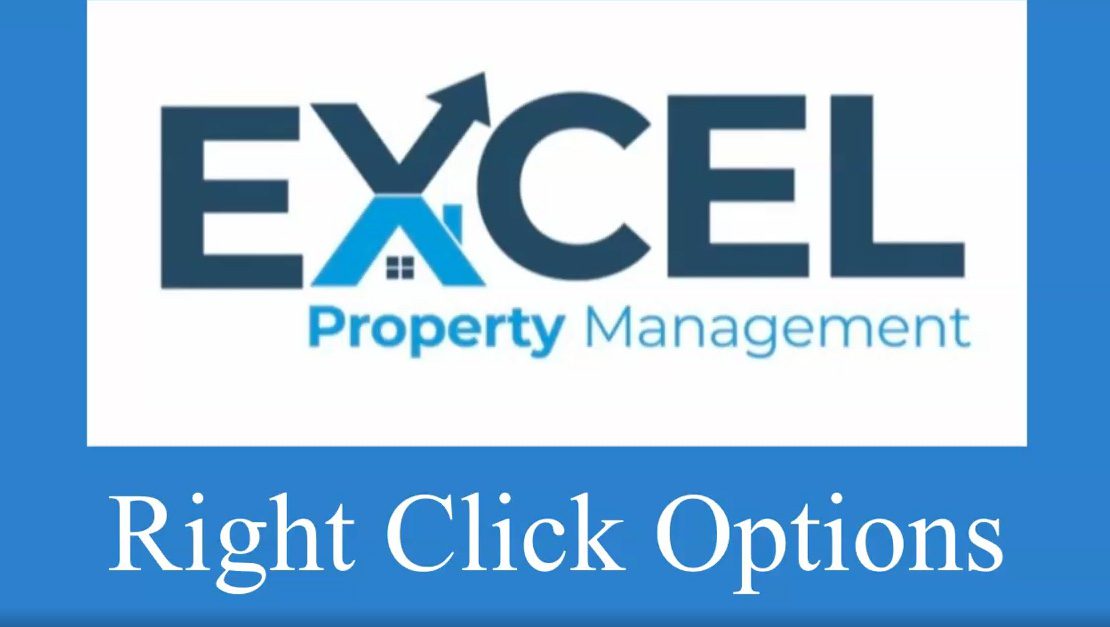 Tenants – Right Click Options